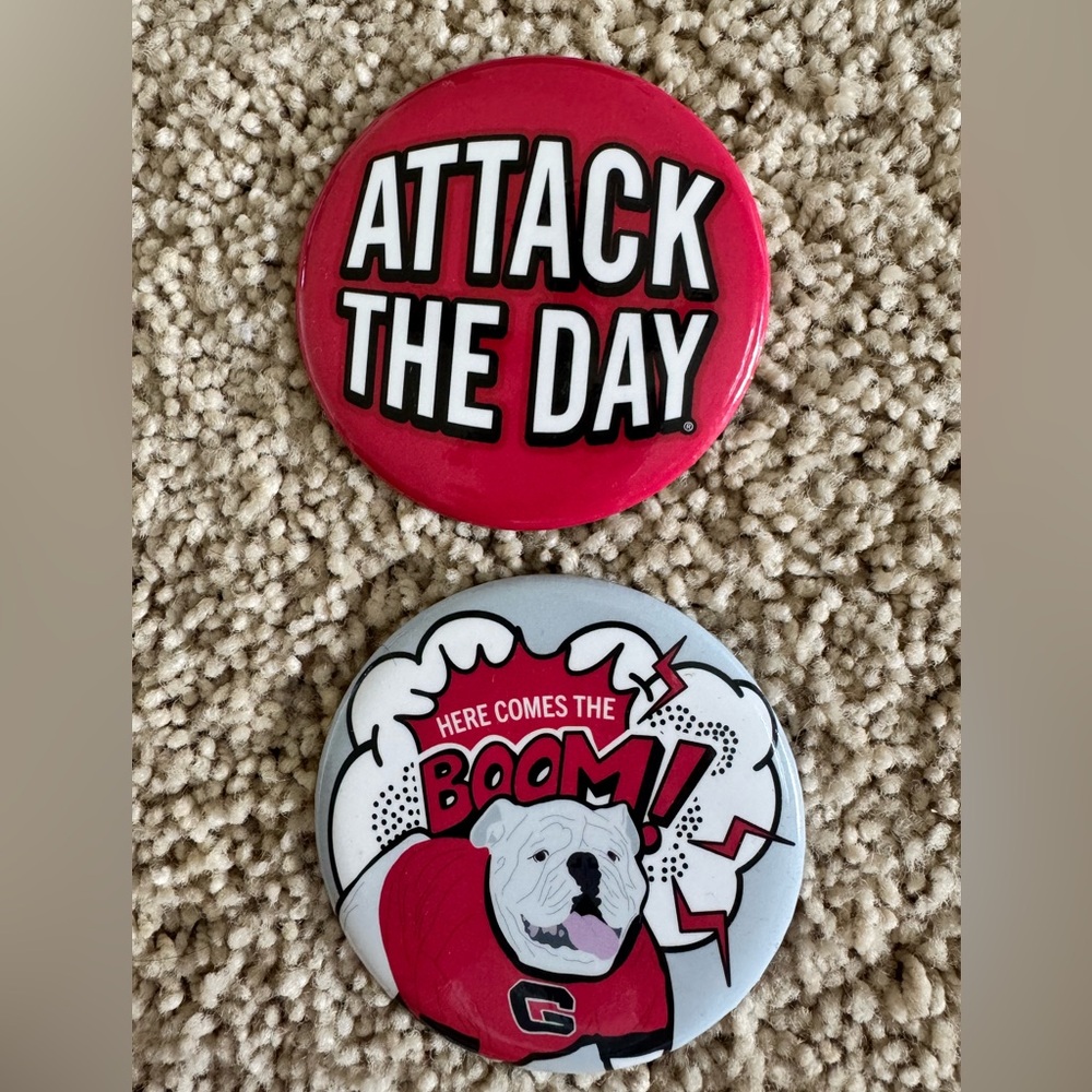UGA Georgia Bulldogs Themed Button Set